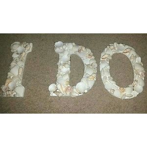 I do seashells white beachy nautical theme wedding