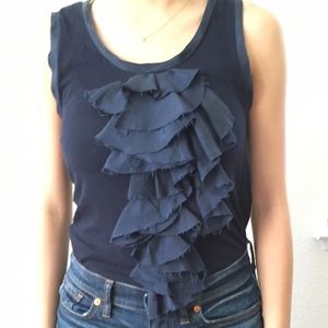 J Crew Ruffle Blouse XS