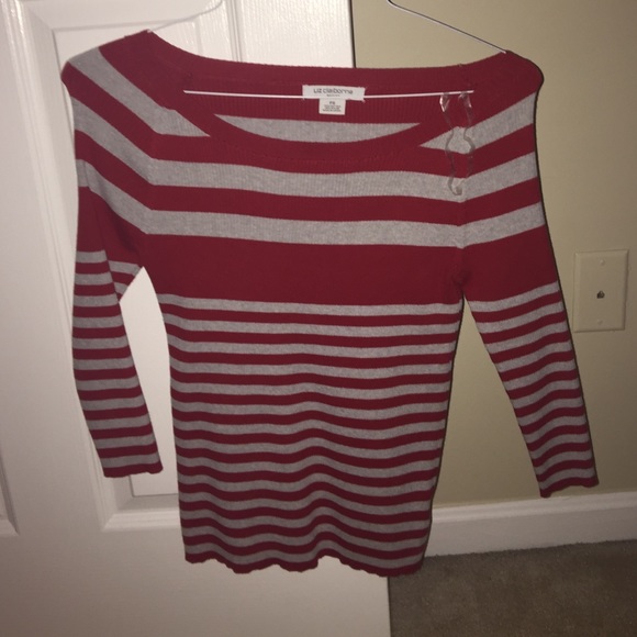 Striped scoop sweater