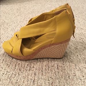 Cole Haan cork wedge heels