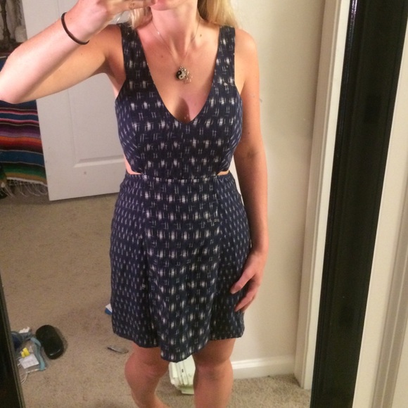 Navy dress with side cutouts