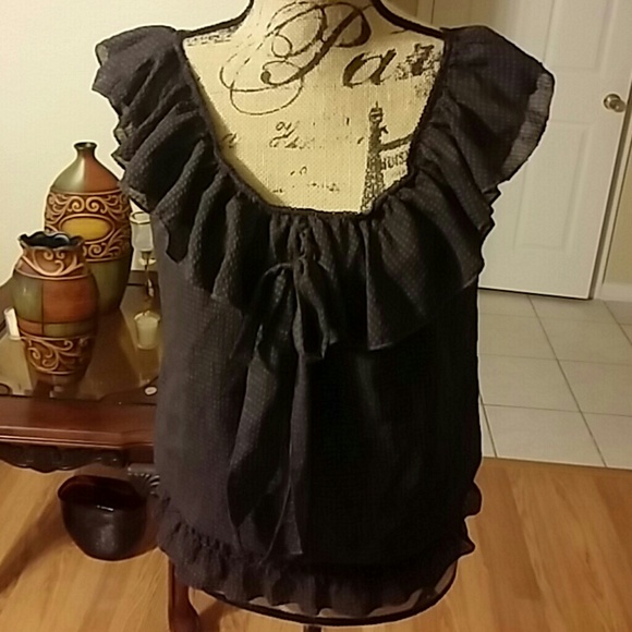 Prairie designed  shirt with ruffled neckline