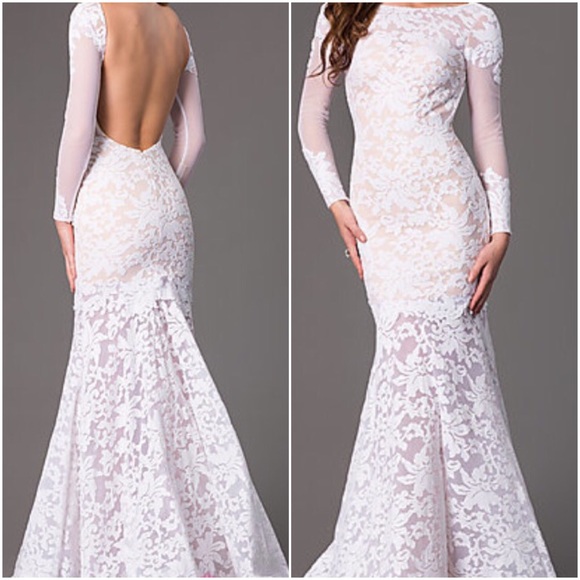 Beautiful white prom dress only worn once!