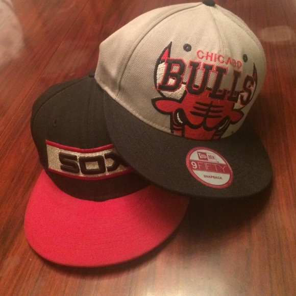 Chicago Bulls and sox hats