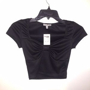 Black Crop Top with FREE bonus top!