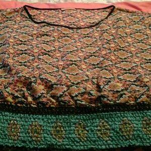 Beautiful  Plus Size Paisley Print Blouse