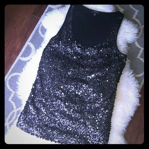 Chrome Sparkle Sequin Express Top