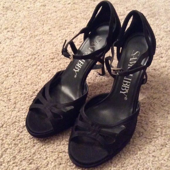 Black Peeptoe Heels