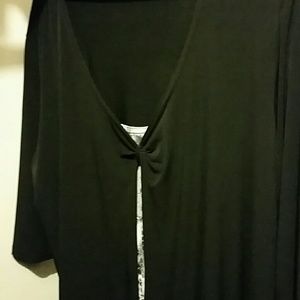 Black  Blouse 3/4 length sleeve