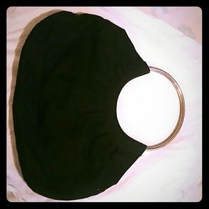 Black cotton purse