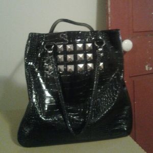 Patent Leather studded Tote