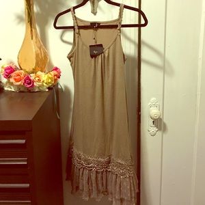 Gorgeous lace and tulle detail slip dress