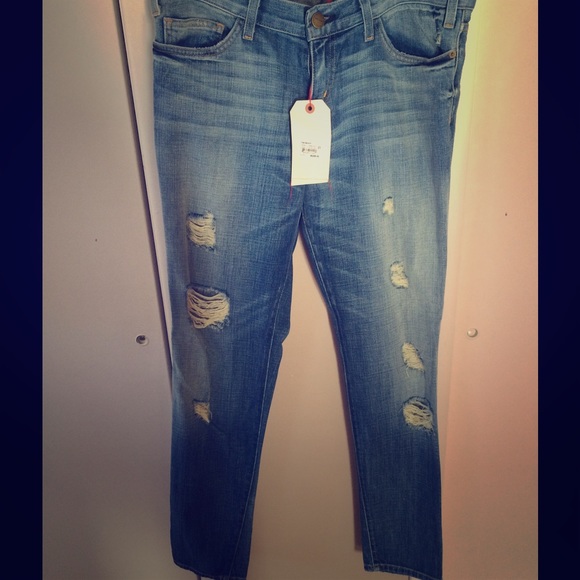 Current/Elliott Denim - Current/Elliot skinny jeans with distress