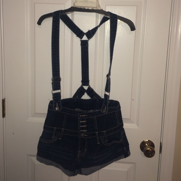 Hi-rise shortie overalls