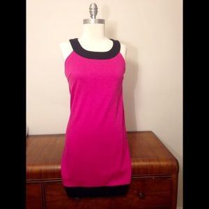 Pink Dress with Black Accents