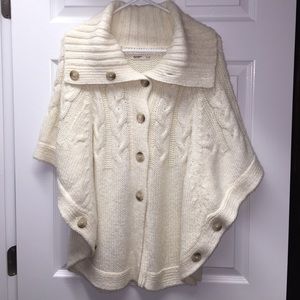 *~ Old Navy Button-Front Cable-Knit Cape ~*