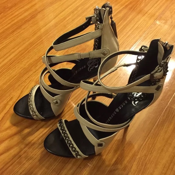 Rock and republic strappy with chains shoes size 6
