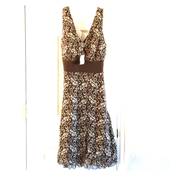 New brown lace dress.