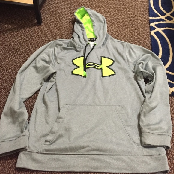 Grey/Lime Under Armor hoodie