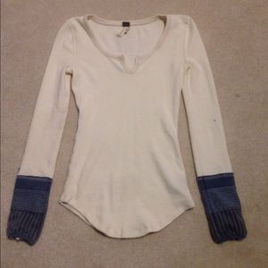 Long Sleeve Thermal with Embellishments - Cream