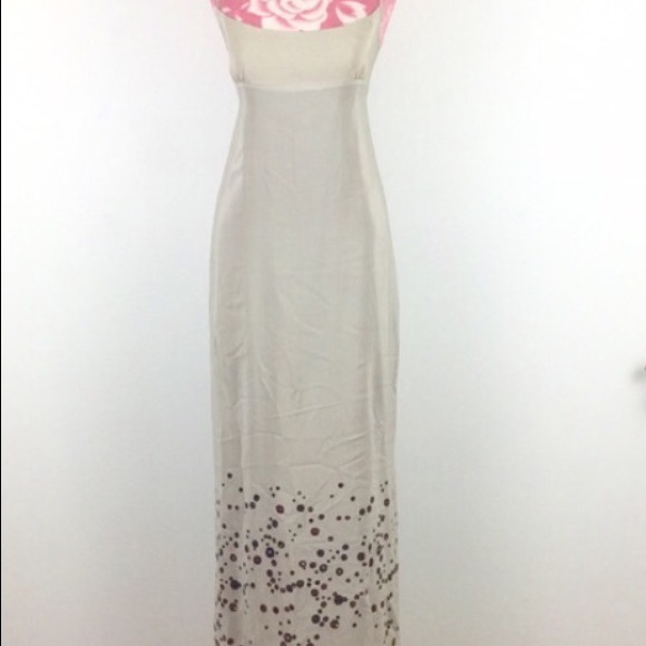 J. Crew Beige silk maxi dress
