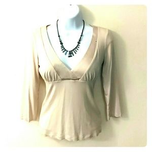 bebe V-neck Blouse