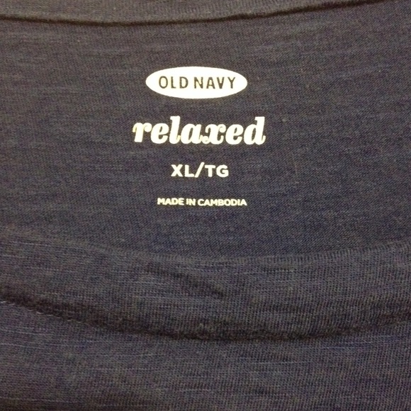 π Old Navy Royal Blue and White 3/4 Topπ - Picture 3 of 4