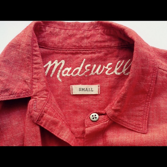 Madewell Red Chambray button down