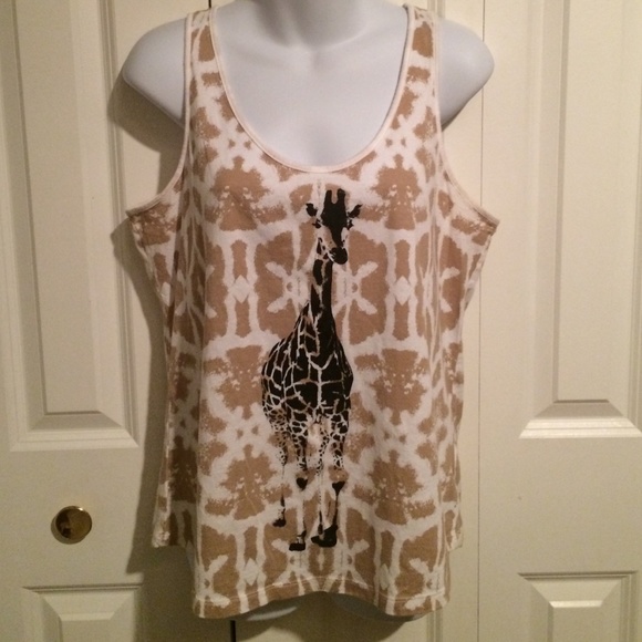 Banana Republic Tops - Giraffe Print Graphic Tank
