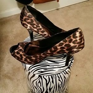Animal print heels