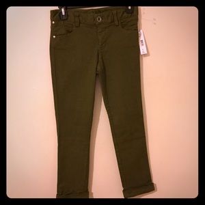 Olive Skinny Ankle Jeans
