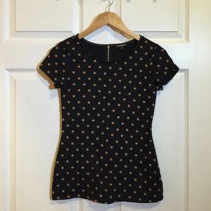 Express Dotted Tee with Back Zipper