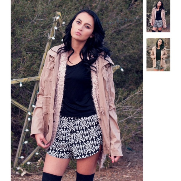 Star Studded Blush Light Weight Unlined Parka