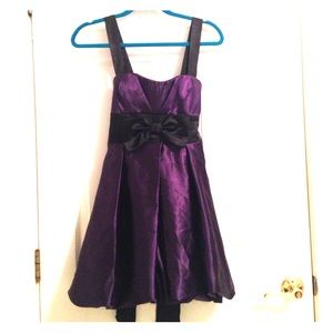 Purple and Black Homecoming/Short Prom Dress
