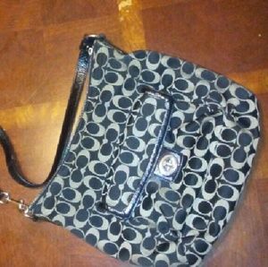 ⚡SALE⚡Black and Gray Coach Purse