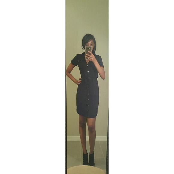 White House Black Market Button Dress