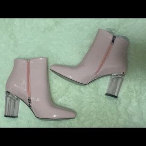 Clear Heel Booties (Price Drop Limited)