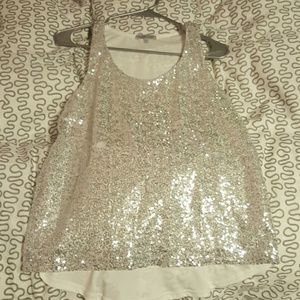 Sparkly white tank top