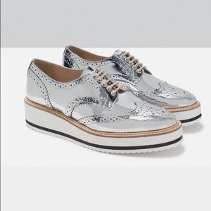 EXTREMELY AWESOME ZARA Metallic Platform Blucher