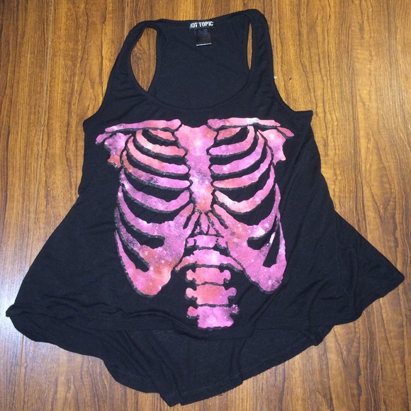 Hot Topic Tops - Galaxy rib cage tank