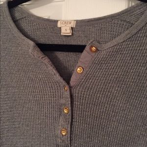 J-Crew, Waffle Henley Long Sleeve