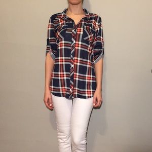 Plaid Button-Down Shirt