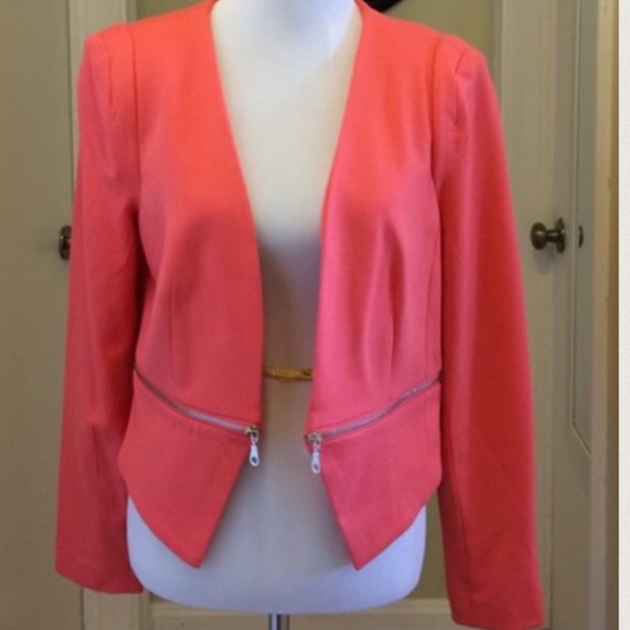 NWT Philosophy Coral Jacket with zipper detail