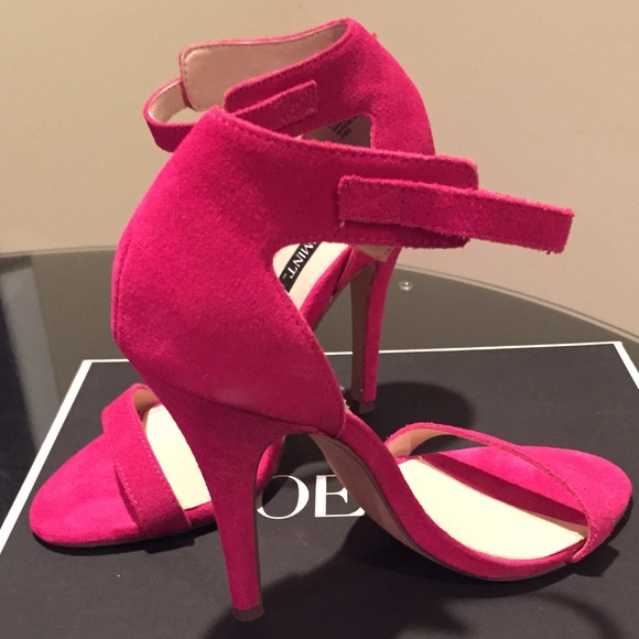 Shoemint Shiva Strappy Heels in magenta worn once - Picture 2 of 4