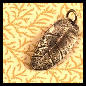 Silver Leaf Charm Pendant