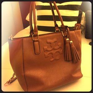 Tan Thea Tassel Tote Handbag