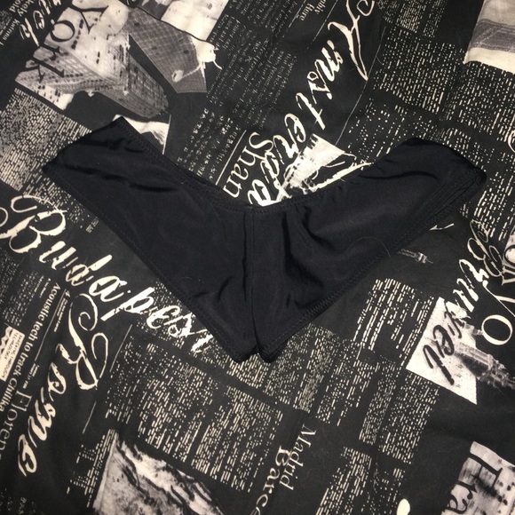 Black Brazilian scrunch bathing suit bottoms
