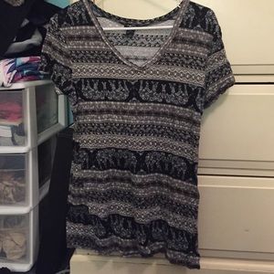 Short sleeve elephant print shirt