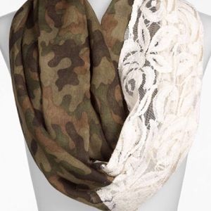 BP. Camo & Lace Circle Scarf
