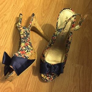 Rampage Floral Peep Toe